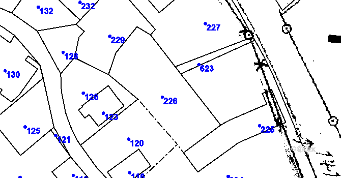 Parcela st. 87 v KÚ Tři Studně, Katastrální mapa