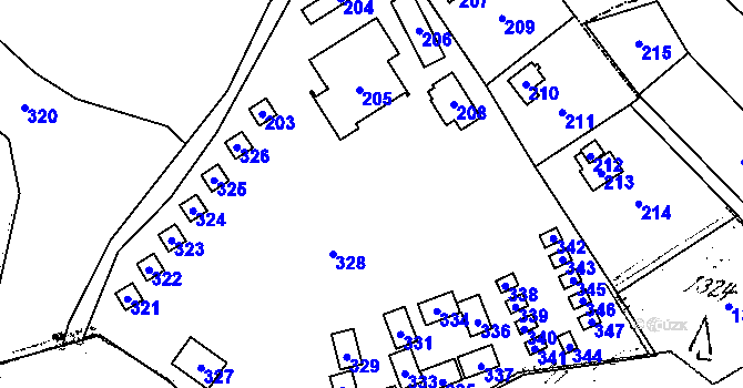 Parcela st. 101 v KÚ Tři Studně, Katastrální mapa