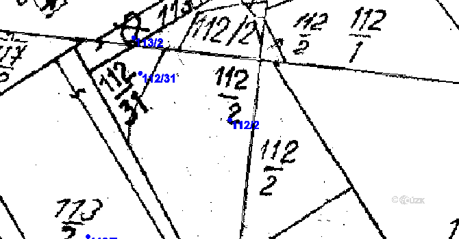 Parcela st. 112/2 v KÚ Tři Studně, Katastrální mapa