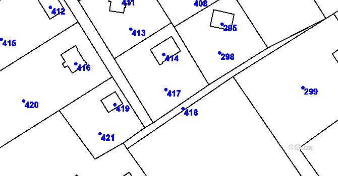 Parcela st. 112/18 v KÚ Tři Studně, Katastrální mapa