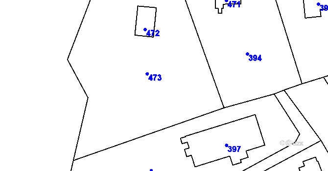 Parcela st. 118/1 v KÚ Tři Studně, Katastrální mapa