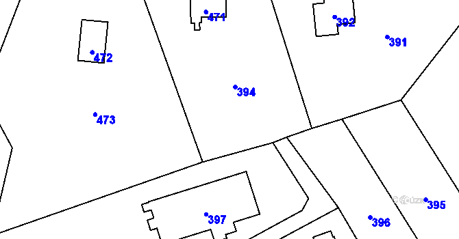 Parcela st. 118/3 v KÚ Tři Studně, Katastrální mapa