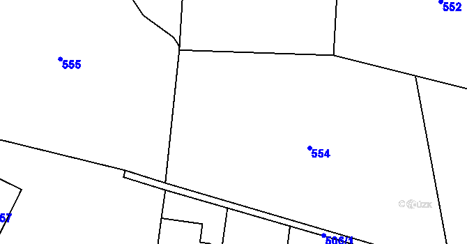 Parcela st. 133/5 v KÚ Tři Studně, Katastrální mapa