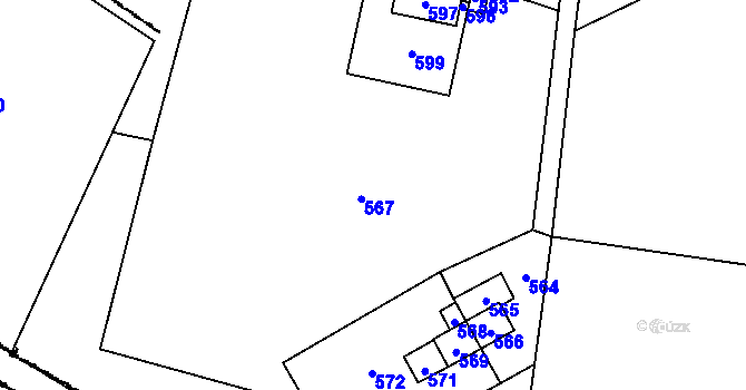 Parcela st. 136/7 v KÚ Tři Studně, Katastrální mapa