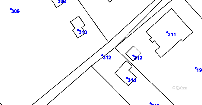 Parcela st. 228/3 v KÚ Tři Studně, Katastrální mapa