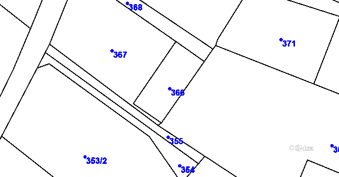 Parcela st. 366 v KÚ Dolní Ves, Katastrální mapa