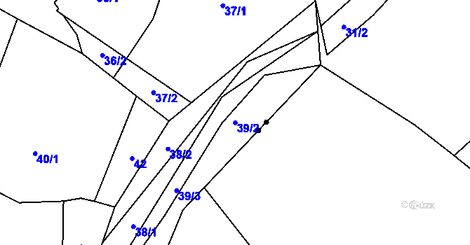 Parcela st. 39/2 v KÚ Dolní Ves, Katastrální mapa