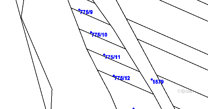 Parcela st. 775/11 v KÚ Dolní Ves, Katastrální mapa