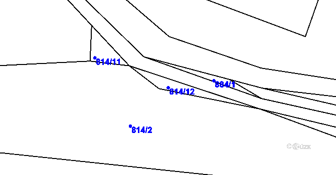 Parcela st. 814/12 v KÚ Dolní Ves, Katastrální mapa