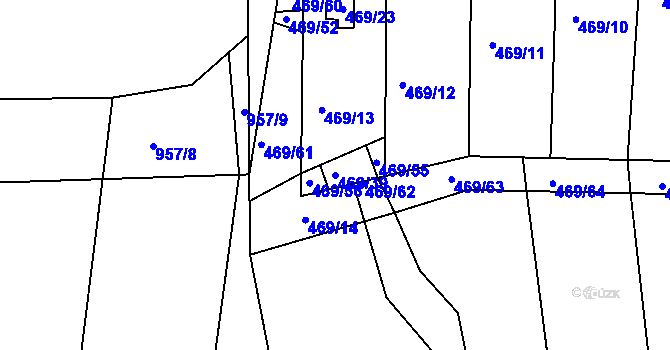Parcela st. 469/39 v KÚ Vítová, Katastrální mapa