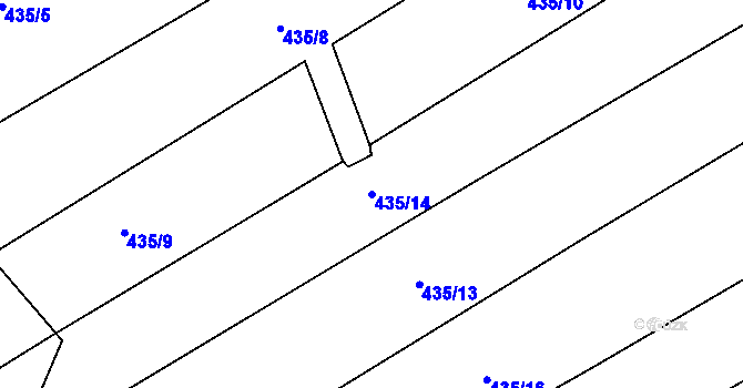Parcela st. 435/14 v KÚ Vítová, Katastrální mapa