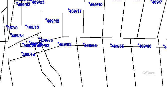 Parcela st. 469/64 v KÚ Vítová, Katastrální mapa