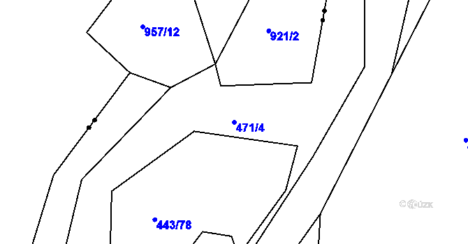 Parcela st. 471/4 v KÚ Vítová, Katastrální mapa