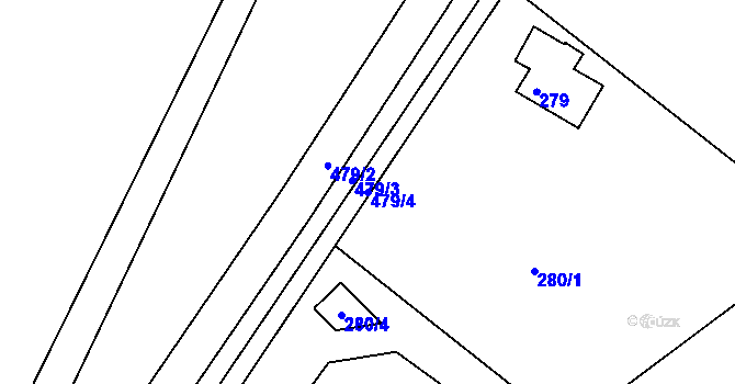 Parcela st. 479/4 v KÚ Vítová, Katastrální mapa
