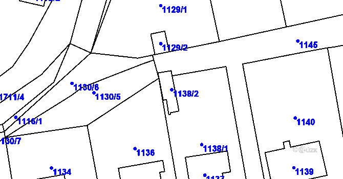 Parcela st. 1138/2 v KÚ Fulnek, Katastrální mapa