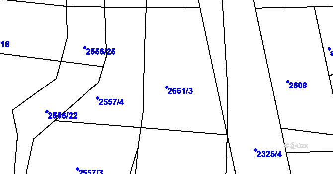 Parcela st. 2661/3 v KÚ Golčův Jeníkov, Katastrální mapa