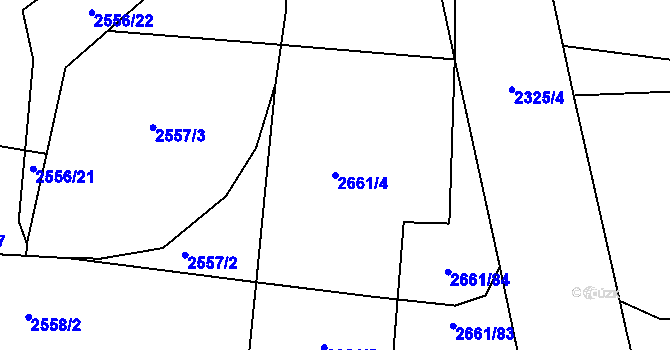 Parcela st. 2661/4 v KÚ Golčův Jeníkov, Katastrální mapa