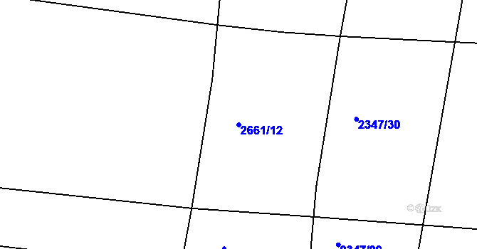 Parcela st. 2661/12 v KÚ Golčův Jeníkov, Katastrální mapa