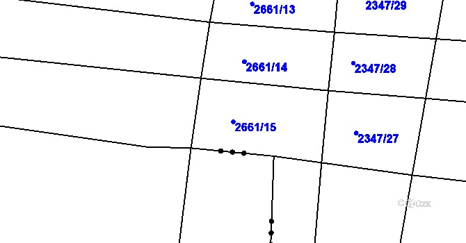 Parcela st. 2661/15 v KÚ Golčův Jeníkov, Katastrální mapa