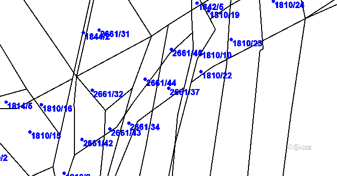 Parcela st. 2661/37 v KÚ Golčův Jeníkov, Katastrální mapa