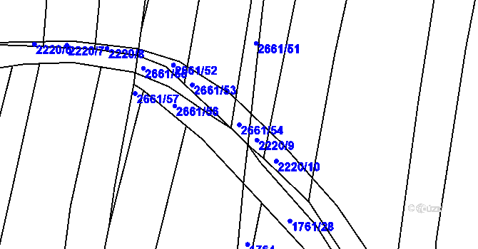 Parcela st. 2661/54 v KÚ Golčův Jeníkov, Katastrální mapa