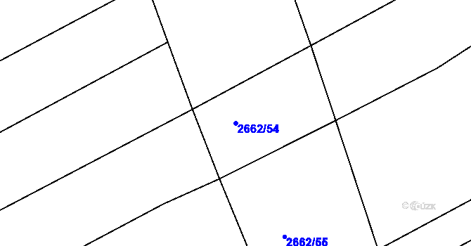 Parcela st. 2662/54 v KÚ Golčův Jeníkov, Katastrální mapa