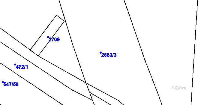 Parcela st. 2663/3 v KÚ Golčův Jeníkov, Katastrální mapa