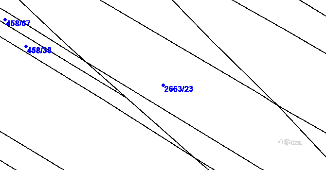 Parcela st. 2663/23 v KÚ Golčův Jeníkov, Katastrální mapa