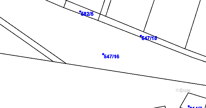 Parcela st. 547/16 v KÚ Golčův Jeníkov, Katastrální mapa