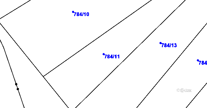 Parcela st. 784/11 v KÚ Golčův Jeníkov, Katastrální mapa
