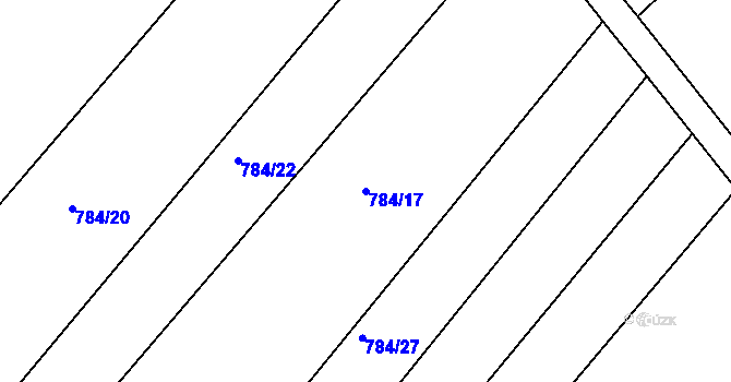 Parcela st. 784/17 v KÚ Golčův Jeníkov, Katastrální mapa