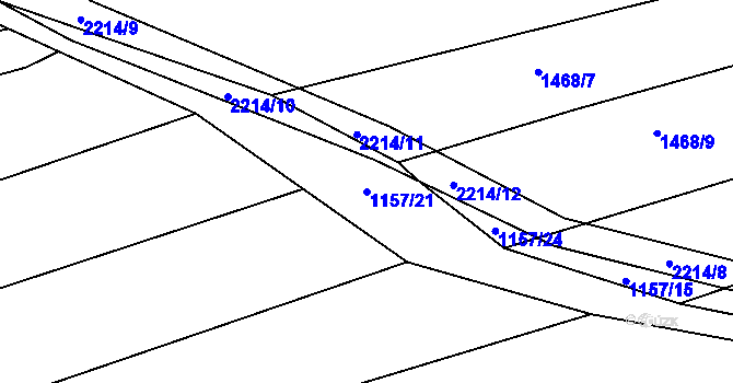 Parcela st. 1157/21 v KÚ Golčův Jeníkov, Katastrální mapa