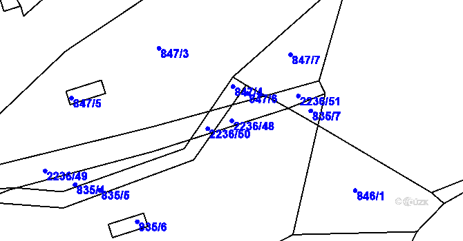 Parcela st. 2236/48 v KÚ Golčův Jeníkov, Katastrální mapa