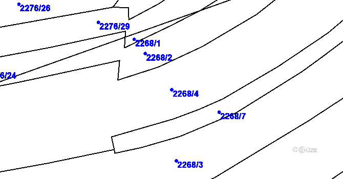 Parcela st. 2268/4 v KÚ Golčův Jeníkov, Katastrální mapa