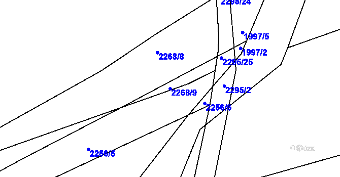 Parcela st. 2268/9 v KÚ Golčův Jeníkov, Katastrální mapa