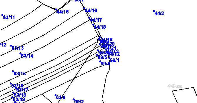 Parcela st. 99 v KÚ Kobylí Hlava, Katastrální mapa
