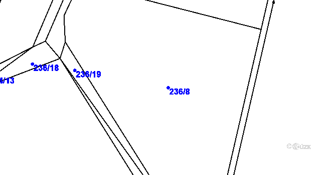Parcela st. 236/8 v KÚ Kobylí Hlava, Katastrální mapa