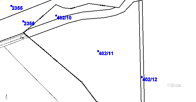 Parcela st. 402/11 v KÚ Kobylí Hlava, Katastrální mapa