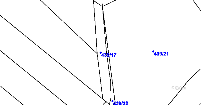 Parcela st. 439/17 v KÚ Kobylí Hlava, Katastrální mapa