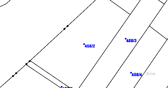Parcela st. 458/2 v KÚ Kobylí Hlava, Katastrální mapa