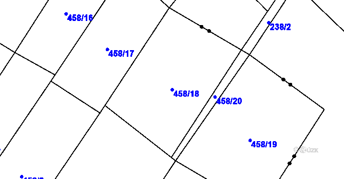 Parcela st. 458/18 v KÚ Kobylí Hlava, Katastrální mapa
