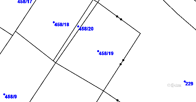 Parcela st. 458/19 v KÚ Kobylí Hlava, Katastrální mapa