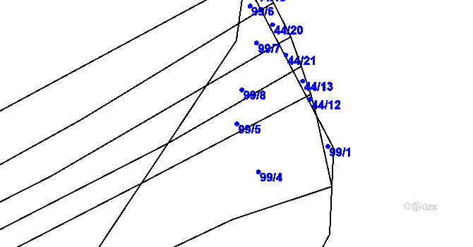 Parcela st. 99/5 v KÚ Kobylí Hlava, Katastrální mapa