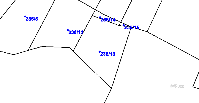 Parcela st. 236/13 v KÚ Kobylí Hlava, Katastrální mapa