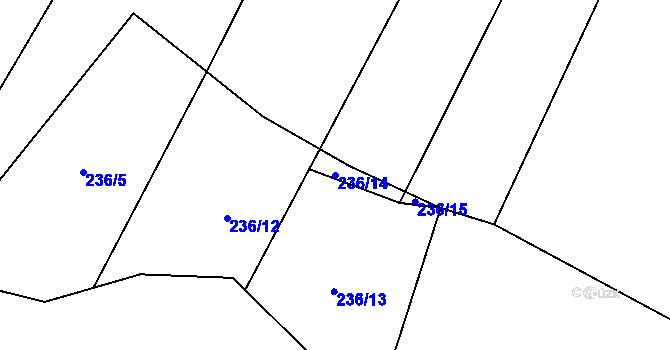 Parcela st. 236/14 v KÚ Kobylí Hlava, Katastrální mapa