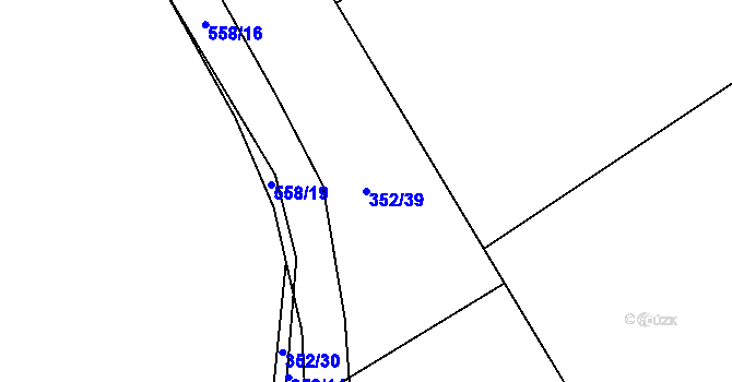 Parcela st. 352/39 v KÚ Kobylí Hlava, Katastrální mapa