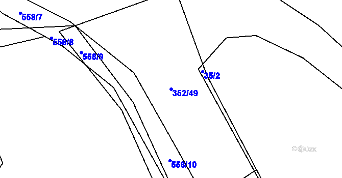 Parcela st. 352/49 v KÚ Kobylí Hlava, Katastrální mapa