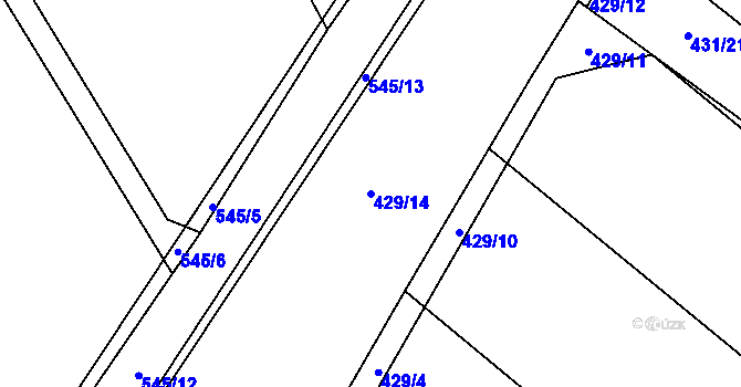 Parcela st. 429/14 v KÚ Kobylí Hlava, Katastrální mapa