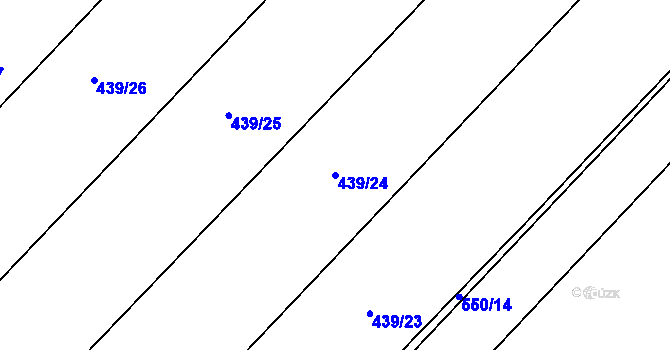 Parcela st. 439/24 v KÚ Kobylí Hlava, Katastrální mapa