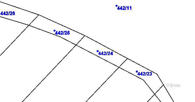 Parcela st. 442/24 v KÚ Kobylí Hlava, Katastrální mapa